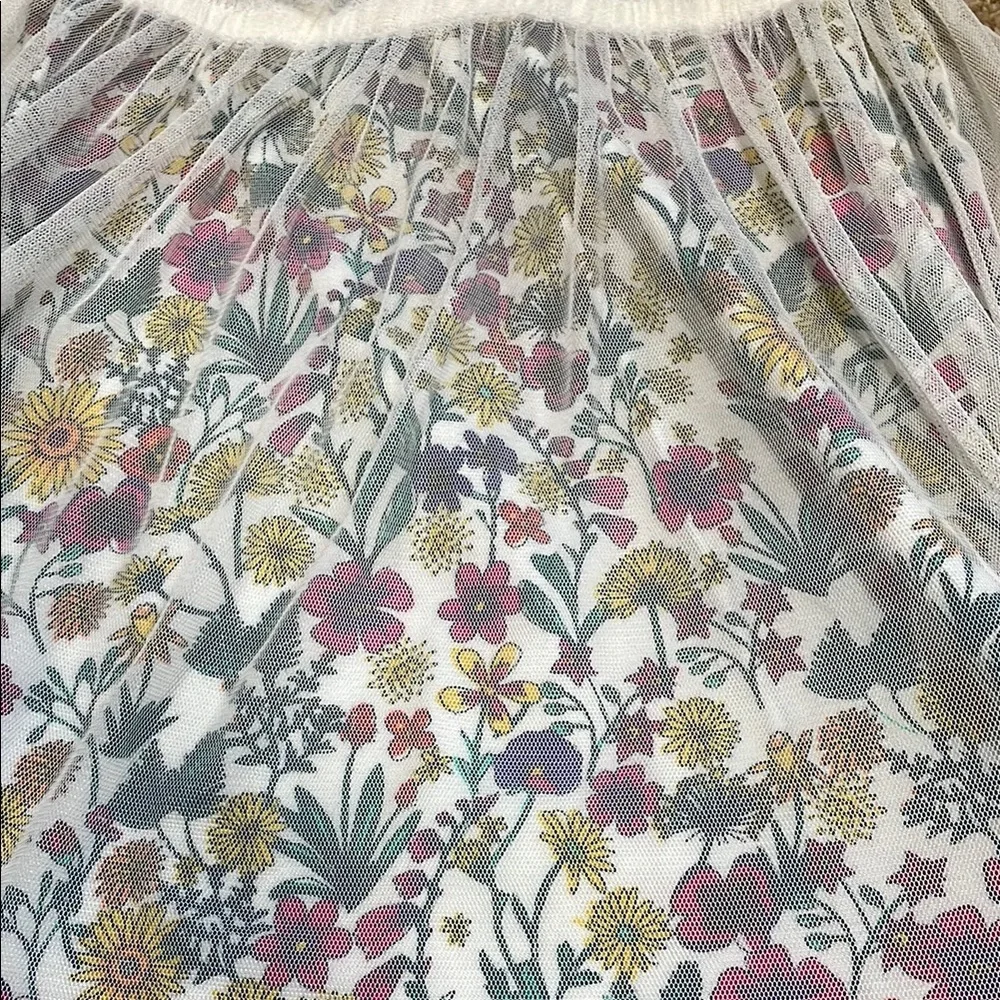 Hanna Andersson Floral Dress with Sheer Overlay